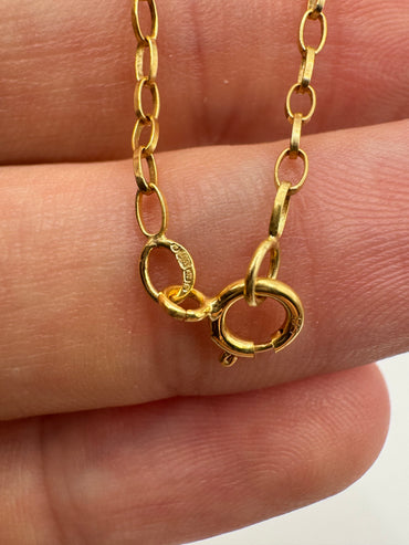9ct gold belcher chain 35 18”