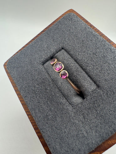 9ct rose gold tourmaline ring