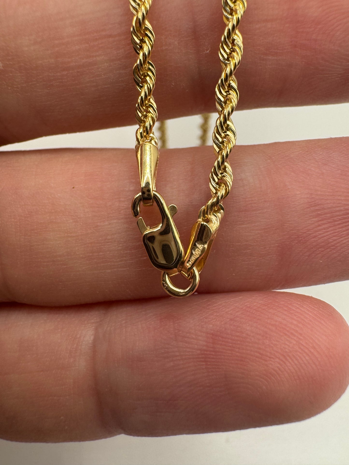 9ct gold rope chain 44