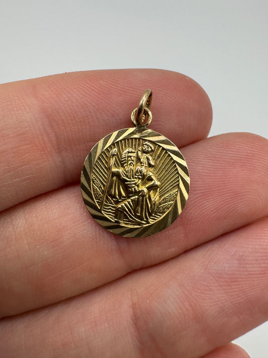 9ct gold St Christopher charm
