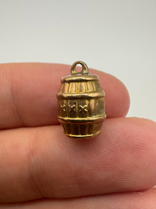 9ct gold “XXX” barrel charm