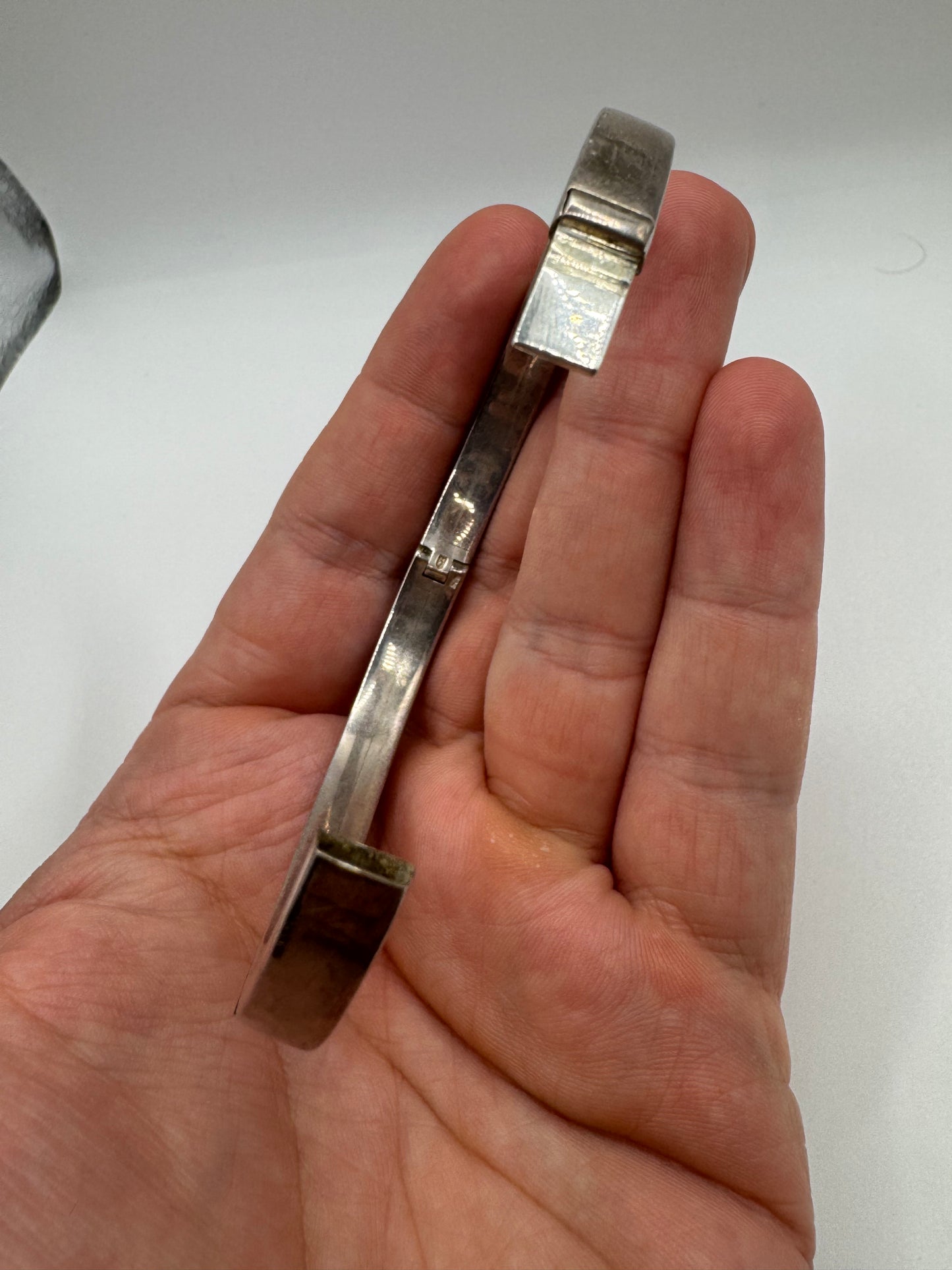 Silver enamelled bangle