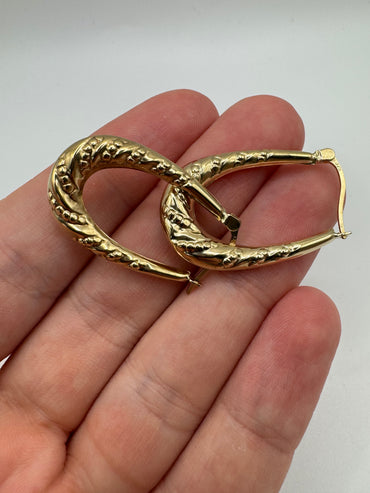 9ct gold creole earrings