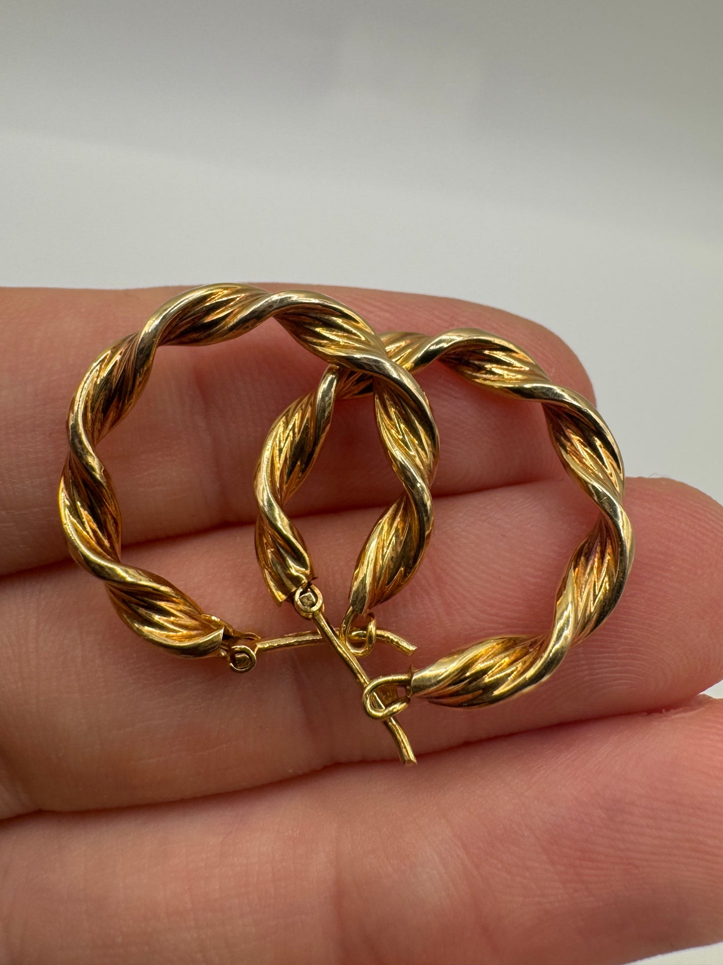 9ct gold creole earrings