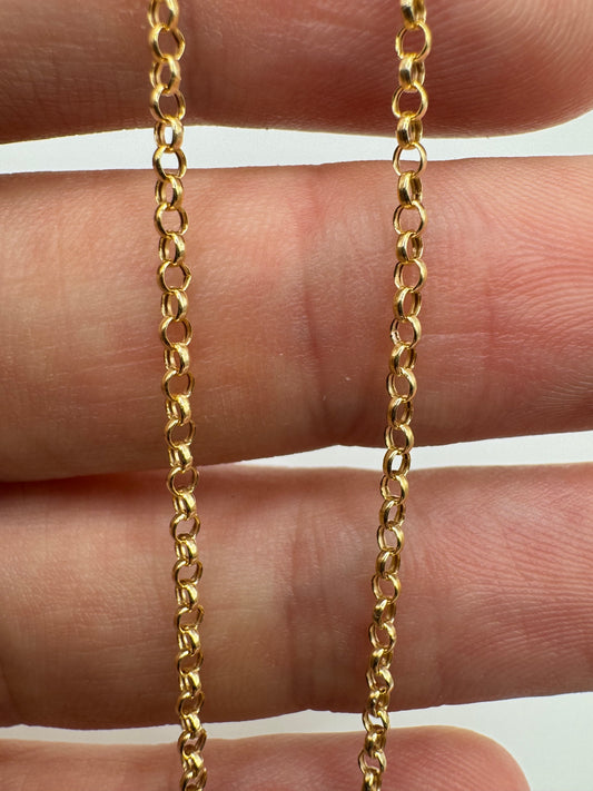 9ct gold belcher chain 37 20”