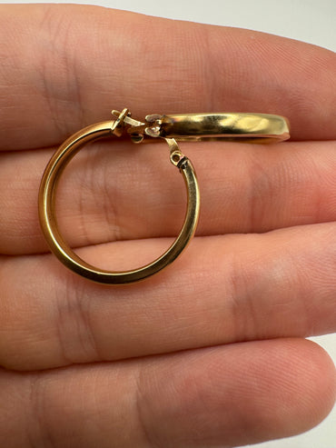 9ct gold hoop earrings
