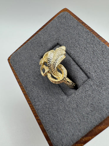 9ct gold snake ring