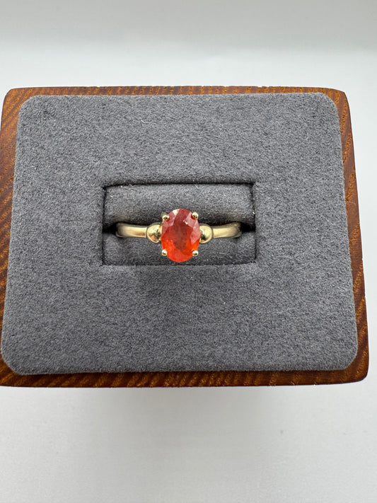 9ct gold fire opal ring