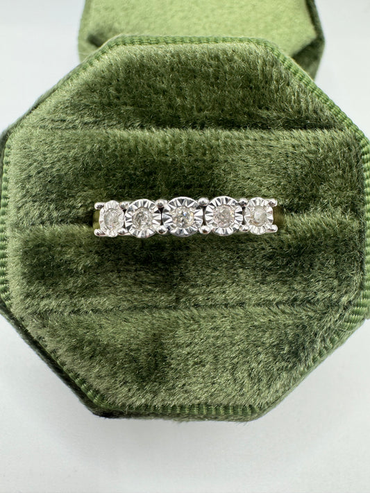 9ct gold diamond ring
