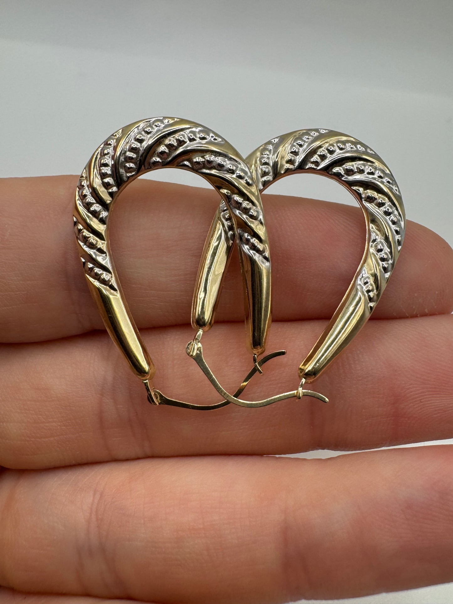 9ct gold creole earrings