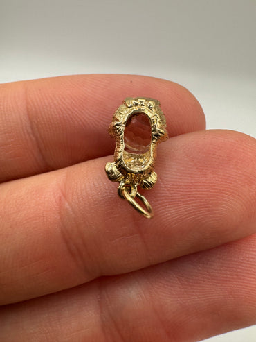 9ct gold crystal teddy bear charm