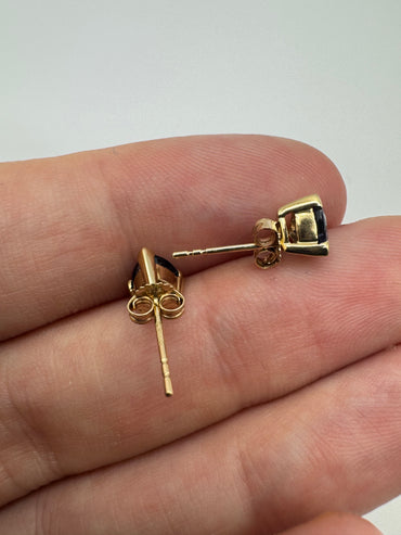 9ct gold kyanite earrings