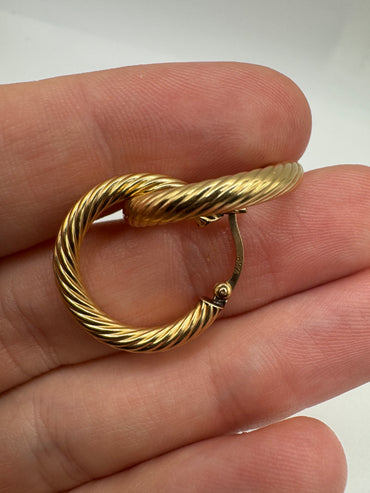 9ct gold creole earrings