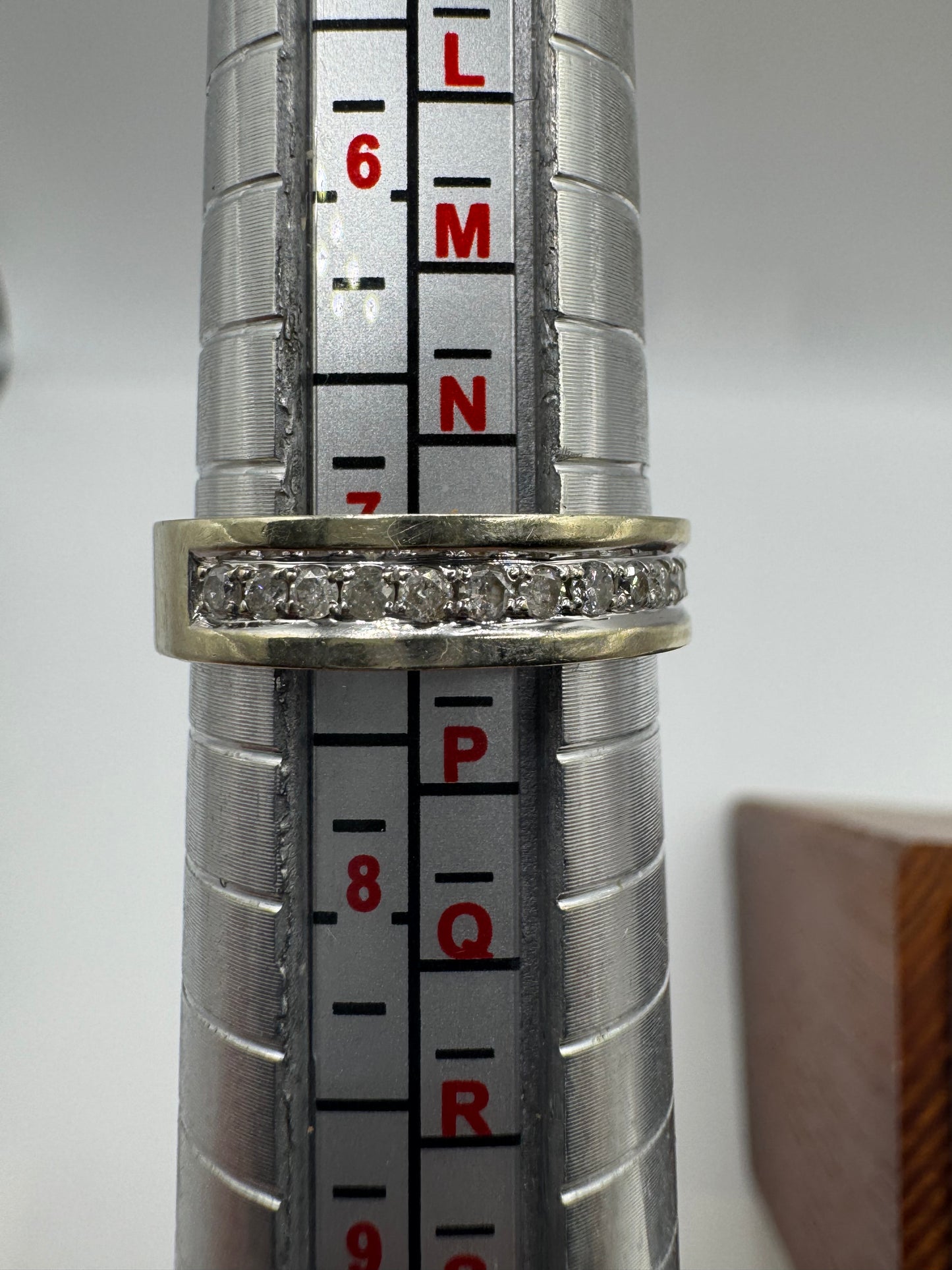 9ct white gold diamond three quarter eternity ring