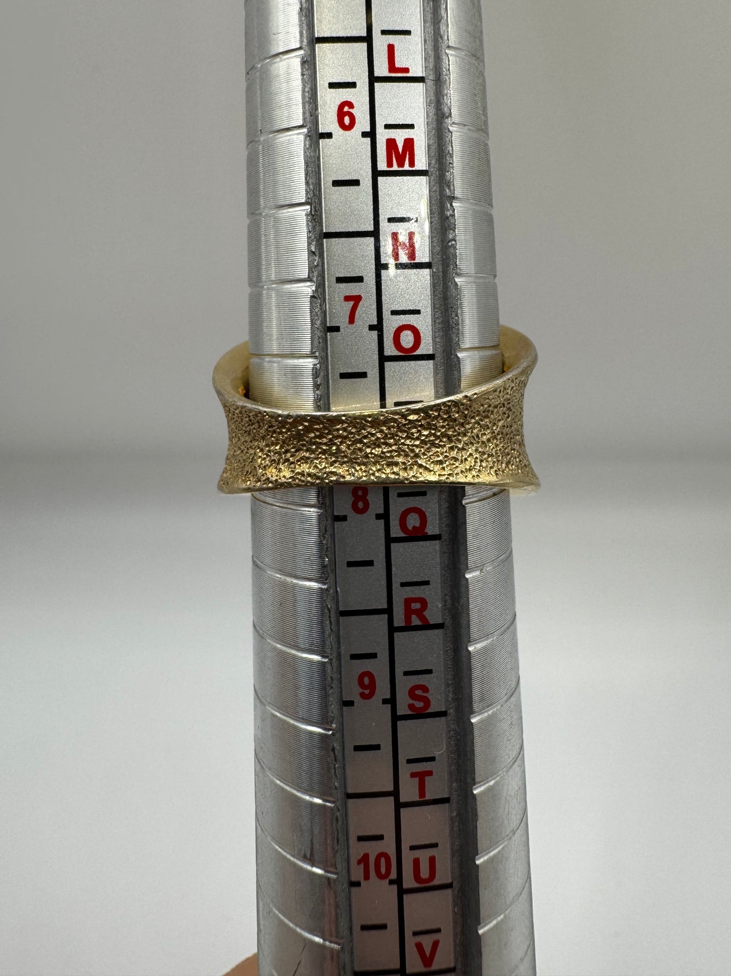 Silver glitter effect ring (7.5/O1/2)