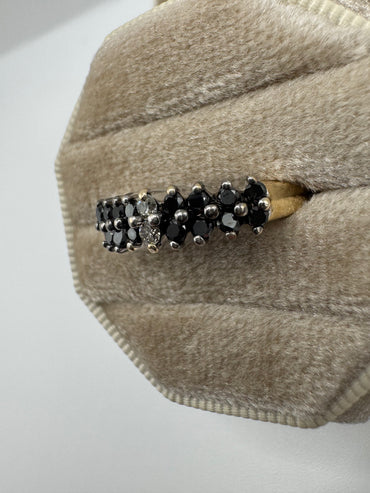 9ct gold diamond cluster ring