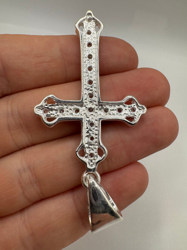 Silver cross pendant