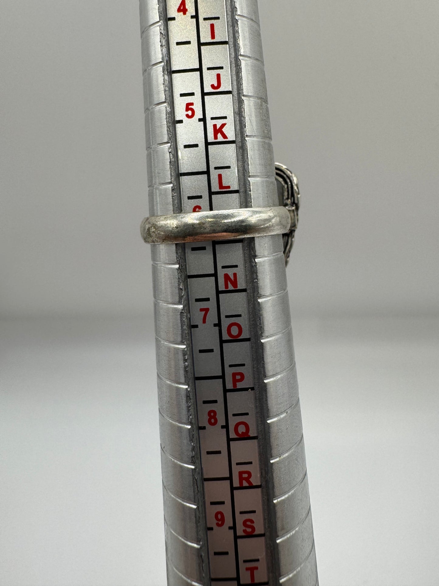 Silver agate ring (6-L1/2)