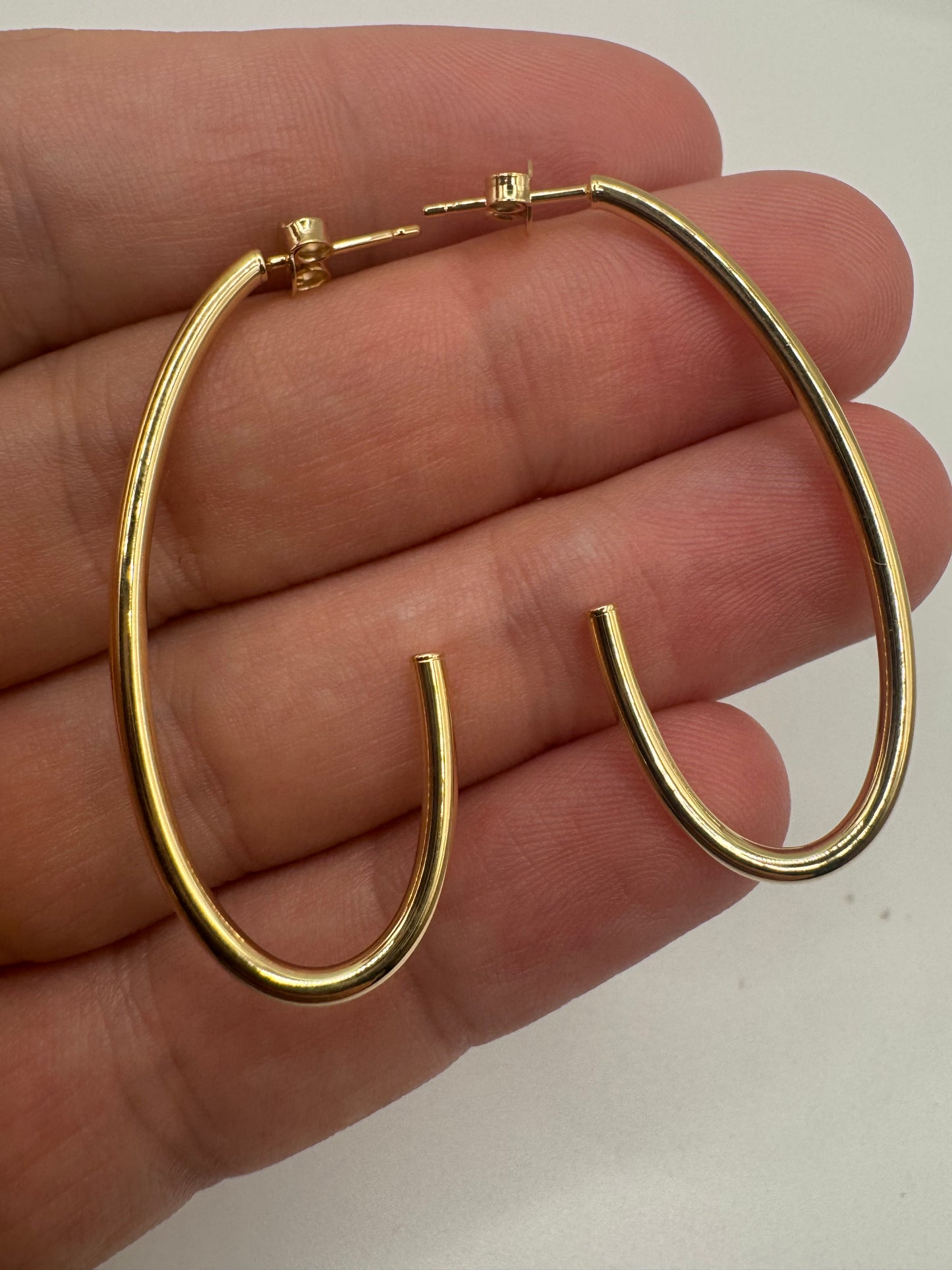 9ct gold half-hoop earrings