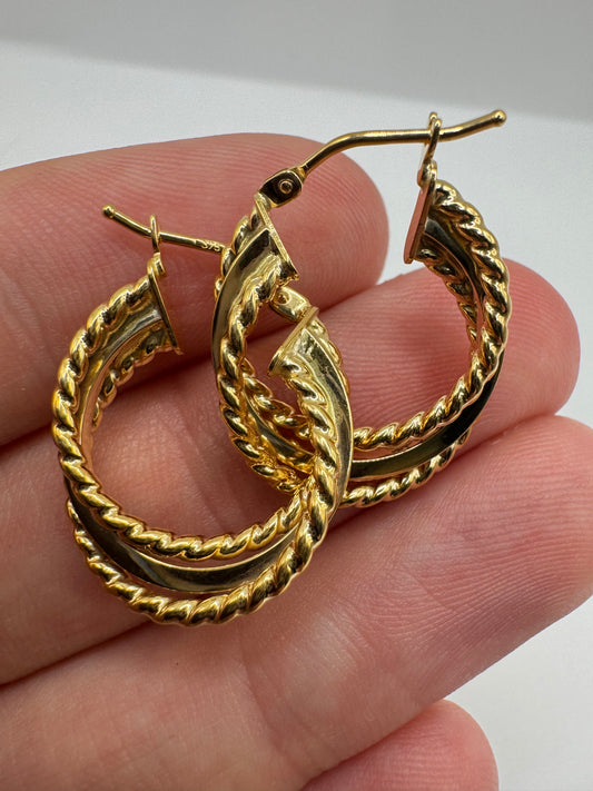 9ct gold Creole earrings