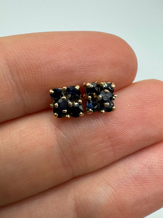 9ct gold sapphire earrings