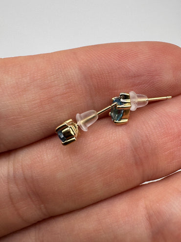 9ct gold topaz and diamond earrings