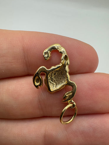 9ct gold Scorpio zodiac pendant