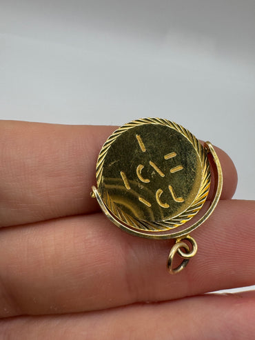 9ct gold “I Love You” spinner pendant