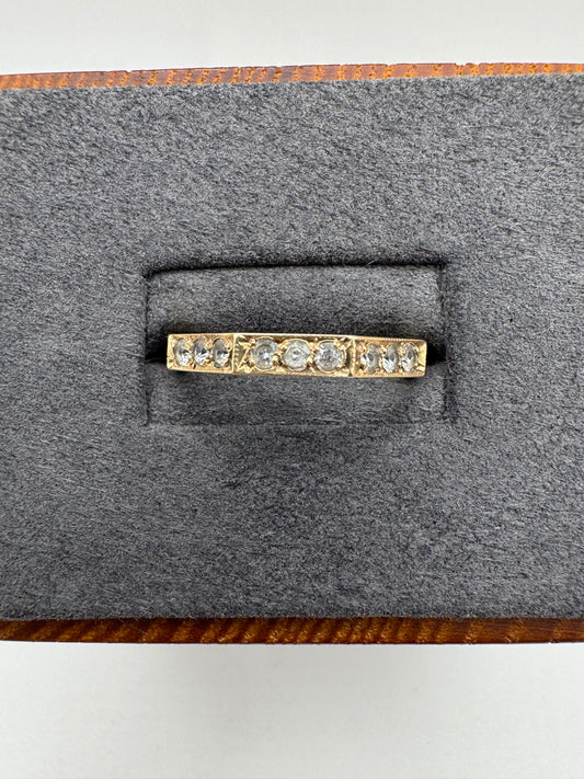 Antique 9ct gold paste eternity ring