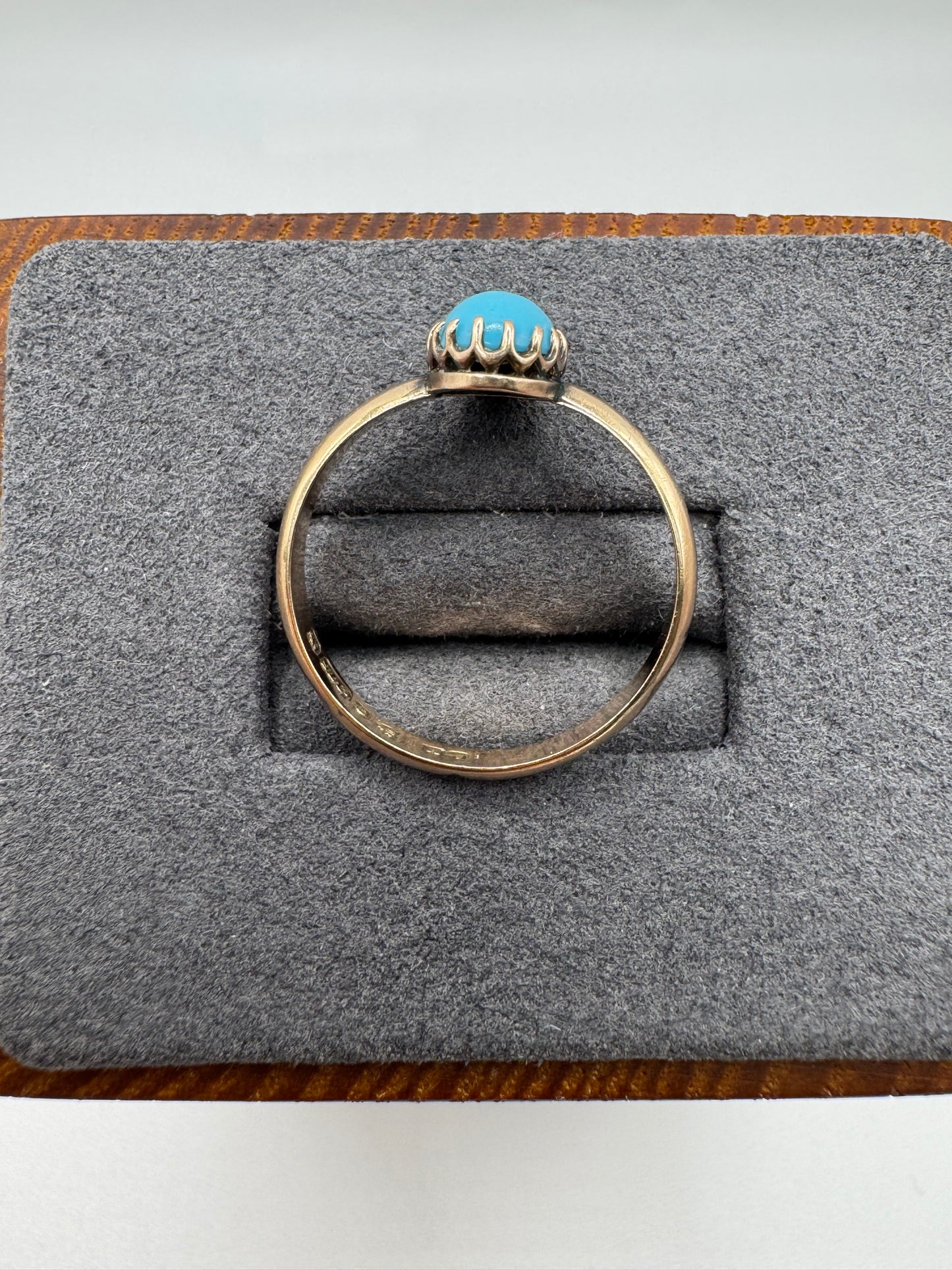 9ct gold turquoise ring