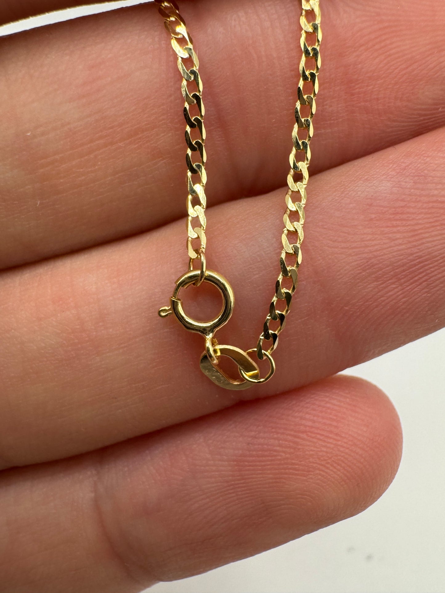 9ct gold curb chain 61 20”