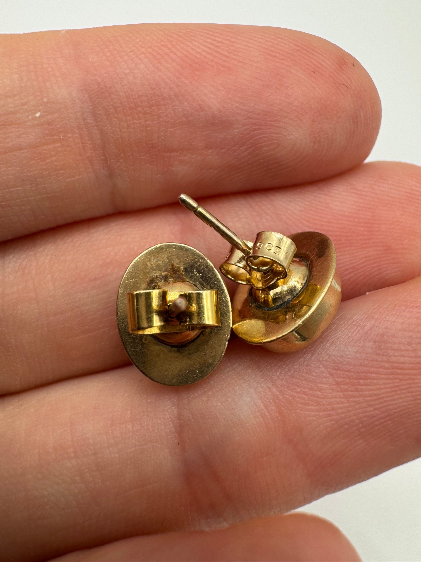 9ct gold opal earrings