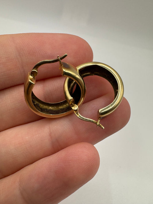 9ct gold hoop earrings