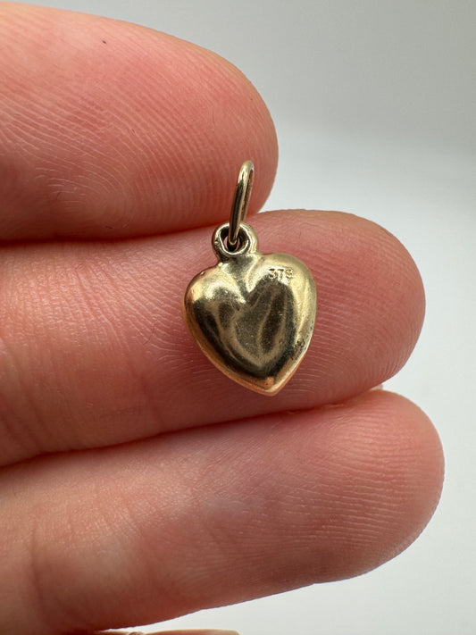 9ct gold heart charm