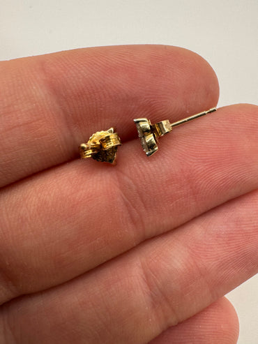 9ct gold diamond earrings