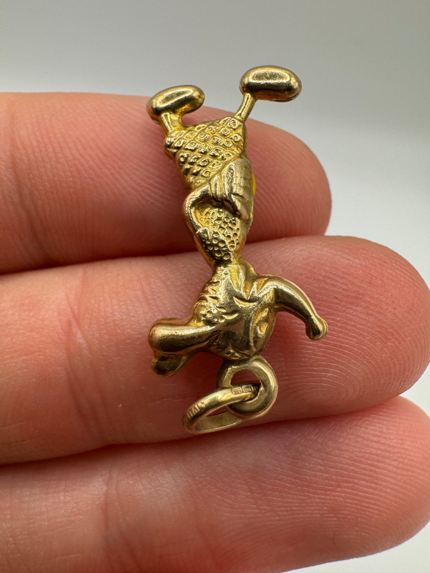 9ct gold enamelled character charm