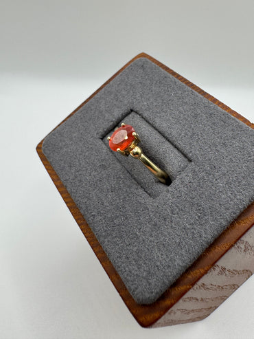 9ct gold fire opal ring