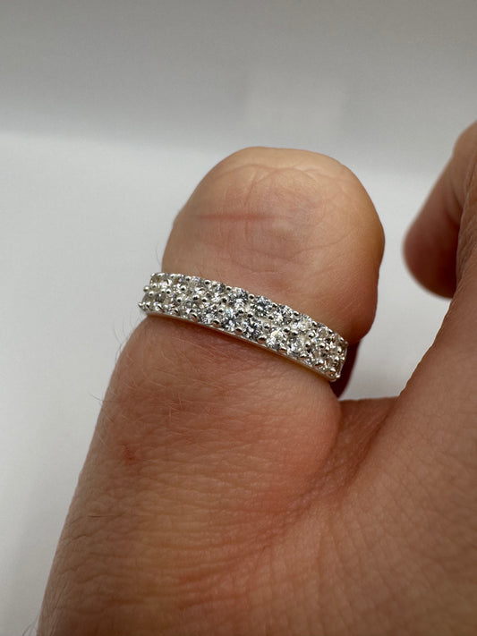 Silver cz ring