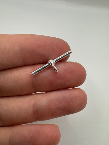 Silver 24mm t-bar charm