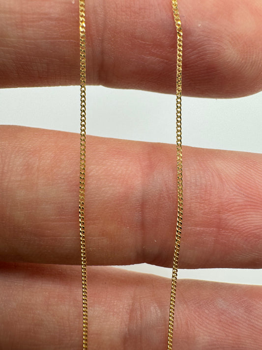 9ct gold curb chain 34 20”