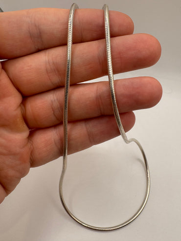 Silver snake link chain