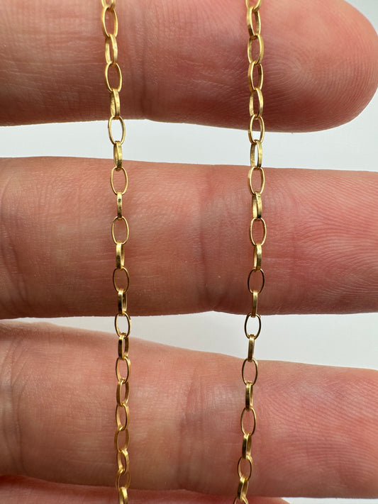 9ct gold belcher chain 35 18”