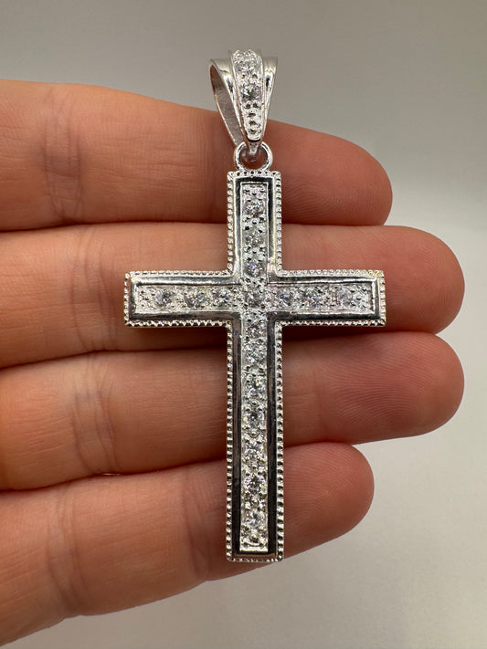 Silver cross pendant
