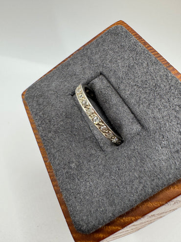 9ct white gold diamond full eternity ring
