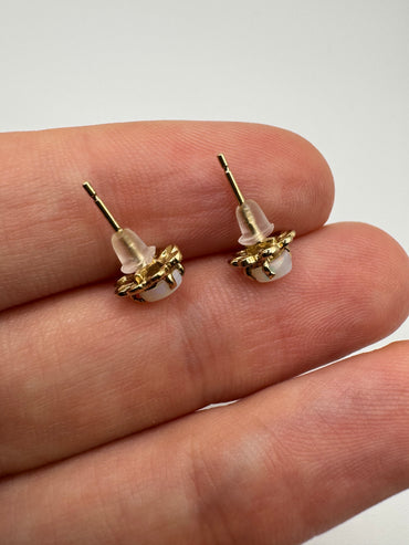 9ct gold opal earrings