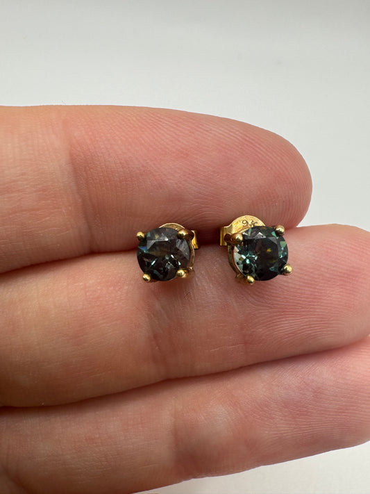 9ct gold quartz earrings