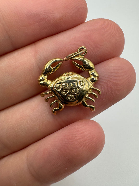 9ct gold Cancer zodiac pendant