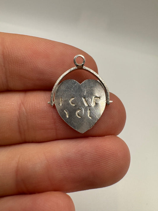 Silver “I Love You” spinner charm