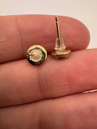 9ct gold blue john earrings