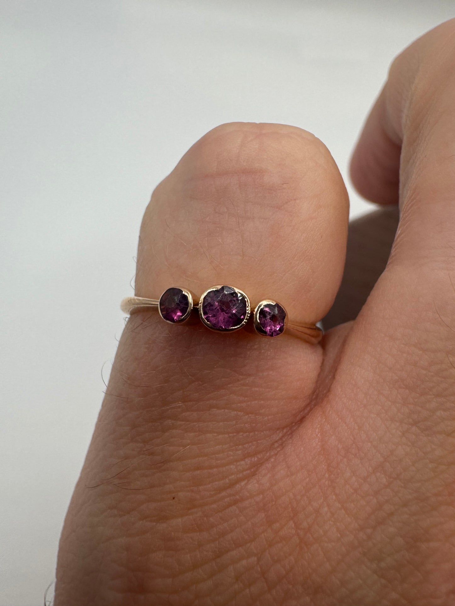 9ct rose gold tourmaline ring